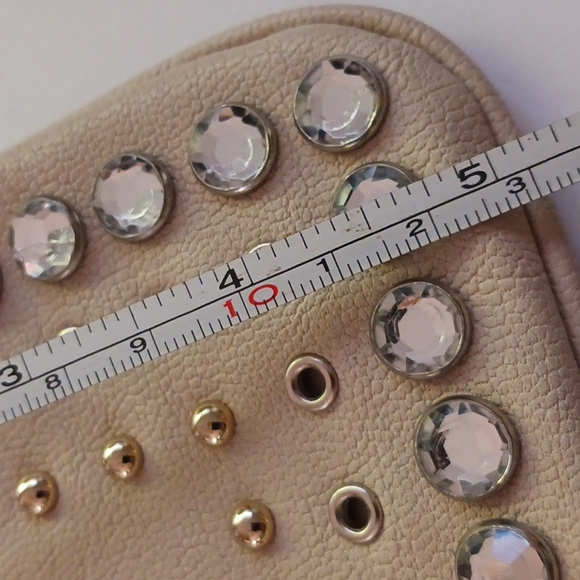 Express Taupe Rhinestone and studded wristlet Y2K - Picture 3 of 7